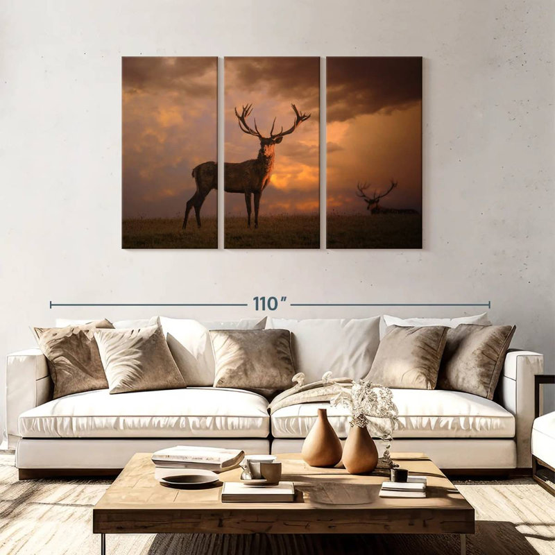 Coucher de soleil Brampt, H 48 po x l 74 po