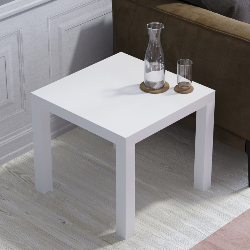 Side Table, Modern Versatile Living Room Home Furniture, White