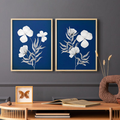Indigo Sketch I-Premium Framed Print -Ready to Hang - No Nails Required - No Nails Required