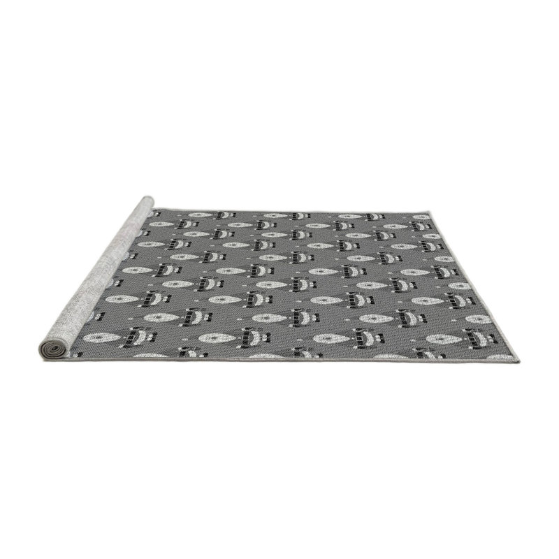 Tapis gris tissé à la machine