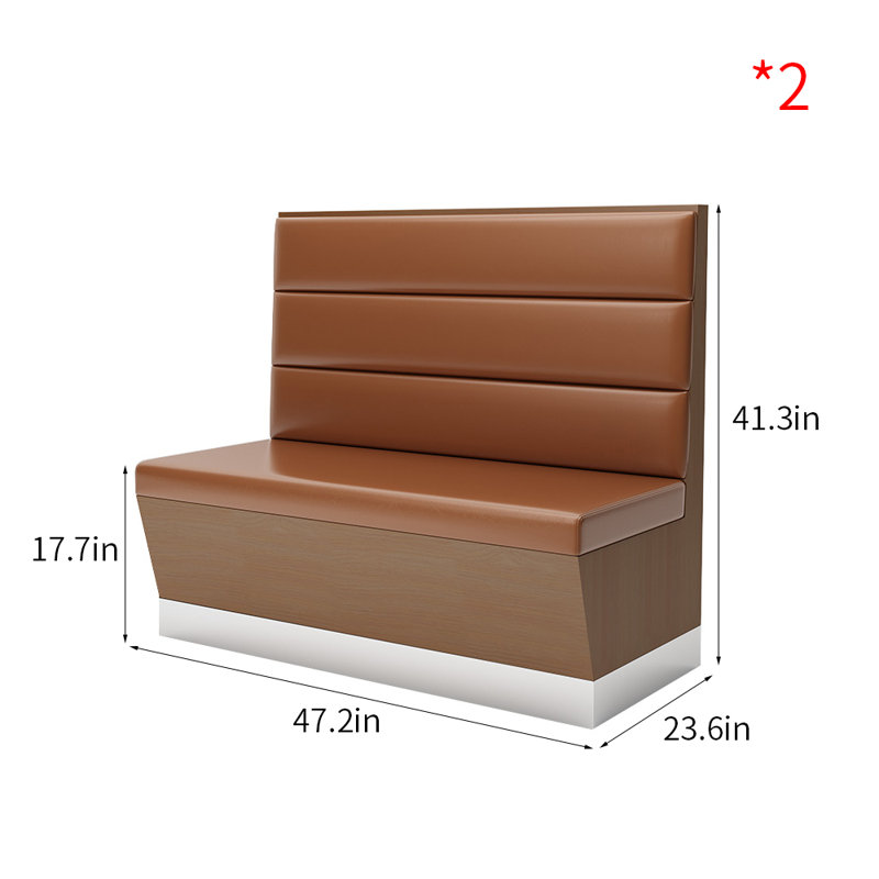 Banc rembourré simple en similicuir