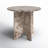 Ronan Round Mable Accent Table with Interlocking Cross Base