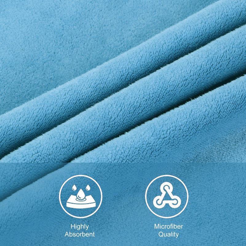 Microfiber Bath Towel Set for Bathroom,4 Pieces 30" x 60", Light Blue