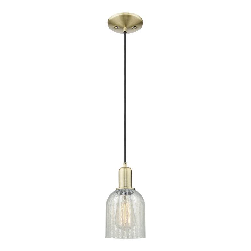 Arcadia - Lambrecht - Mini-luminaire suspendu à cordon 5 lumières 1 po, Mouchette, Antique Brass