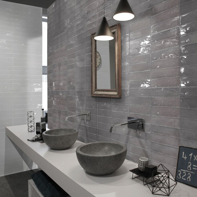 Chelsea 2" x 10" Ceramic Subway Tile, Acero