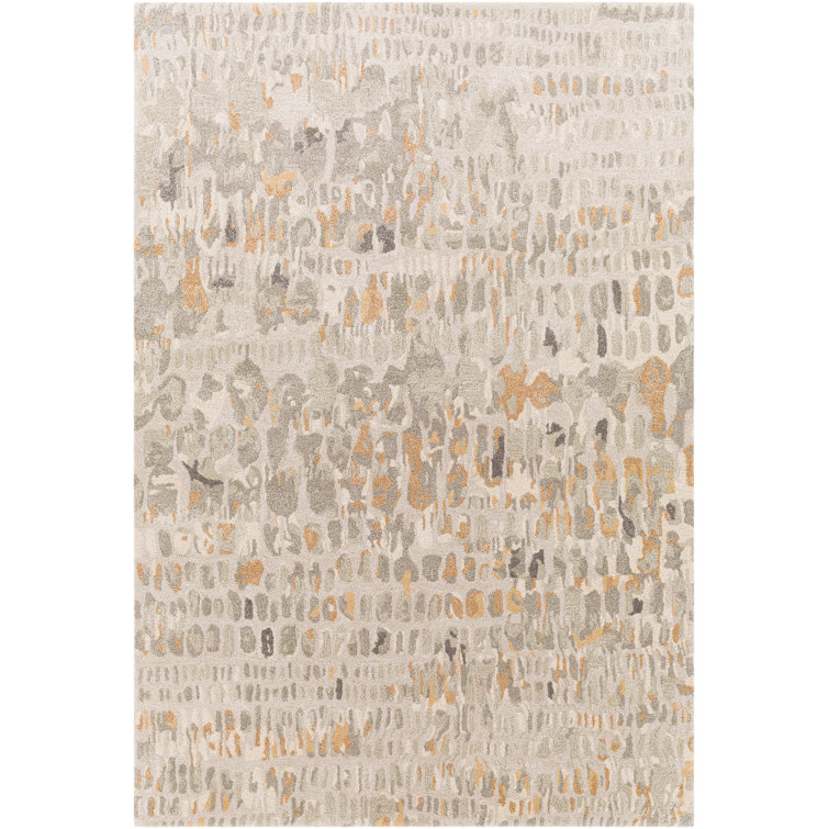 Samantha Handmade Tufted Khaki Area Rug