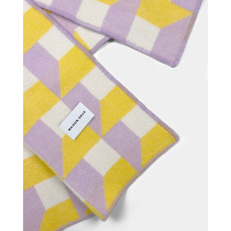 CUBICS Blanket, Yellow/Purple