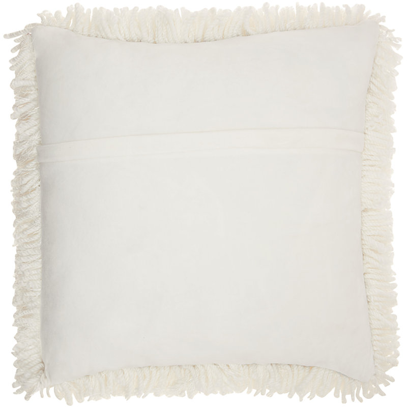 Housse de coussin carré et insert, 20 po X 20 po, Blanc, Carré