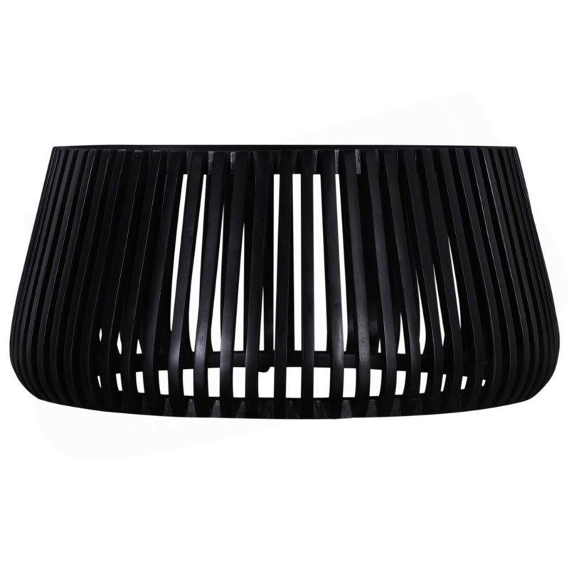 Table basse moderne en bois Modern Glam, canapé de salon, noir