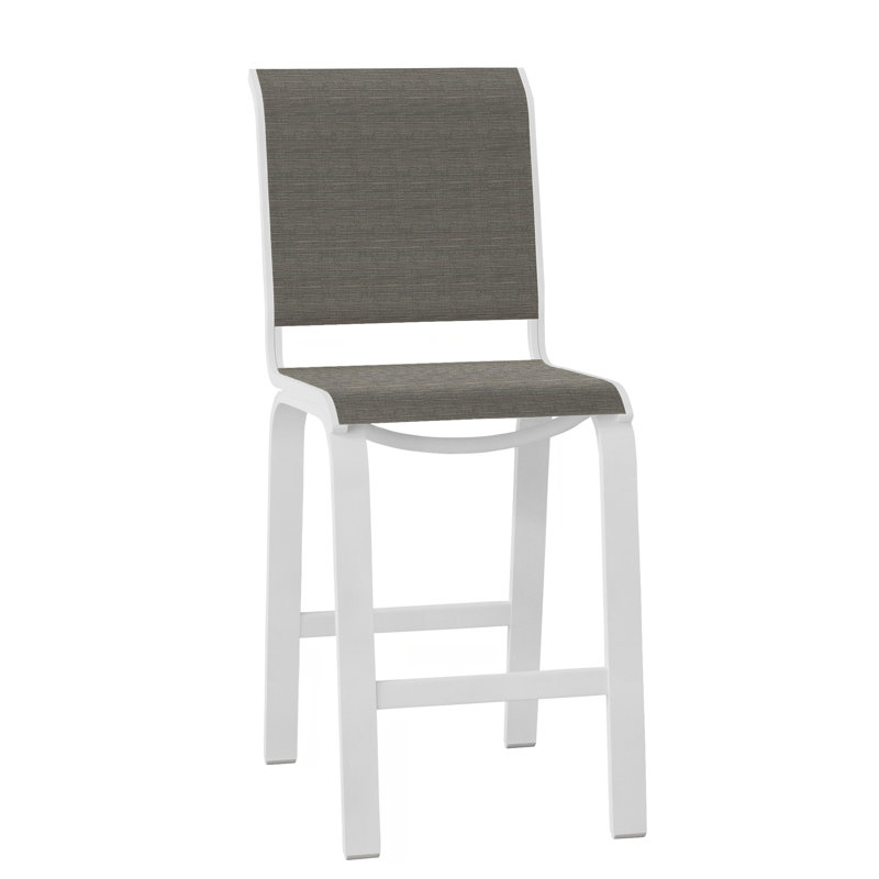 Tabouret de bar 26 po Holna, Blanc texturé, Gris anthracite Collect