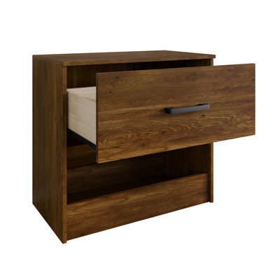 NIGHTSTAND WITH RFID LOCK IN BROWN