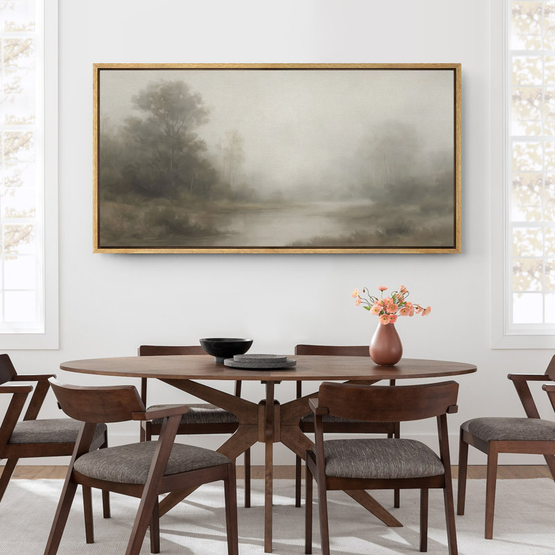 Grande impression sur toile encadrée - impression de paysage rétro pour décor de maison de campagne moderne, Naturel