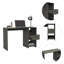 Bureau d'ordinateur, un tiroir, deux tablettes