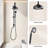 8" Rainfall And Handheld Shower In Matte Black With Sleek Design Wall Mounted Handheld, Look