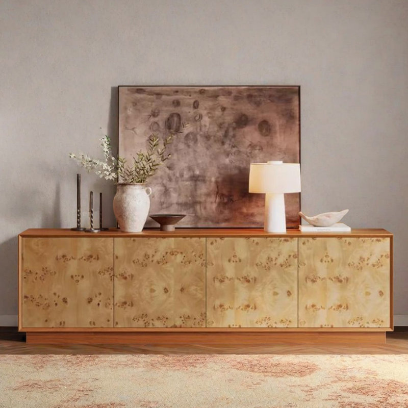 Meuble télé de style médiéval, H 23,62 po x L 78,74 po x l 15,74 po
