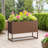 Large Metal Rectangular Planter With Shelves And Drainage Holes For Indoor/Outdoor Use, Perfect For Tall Plants, Flowers, Or Shrubs In High-Traffic Areas-691628536-691628422