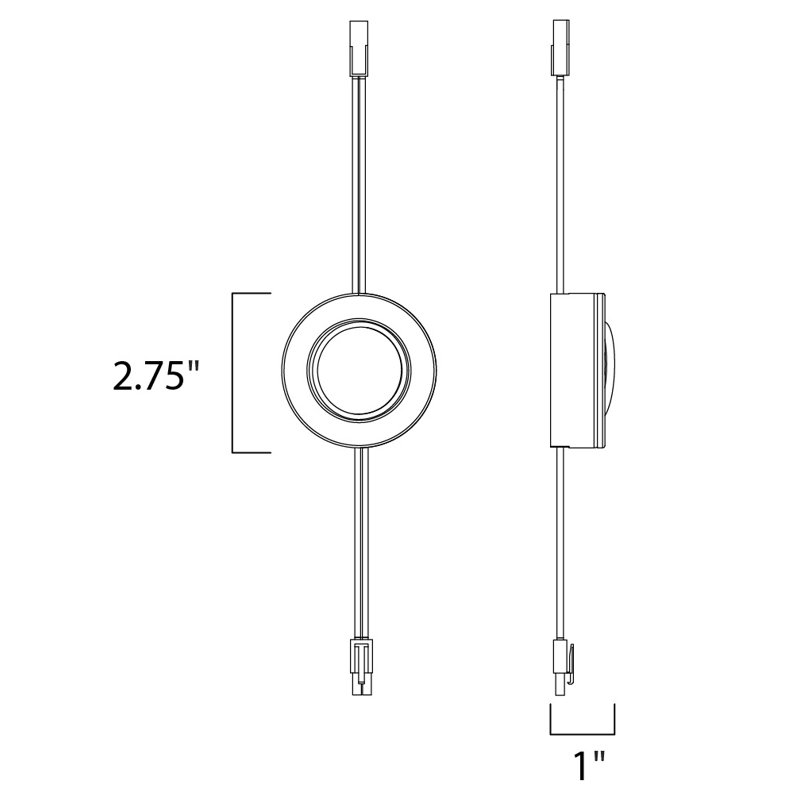 Luminaire à DEL sous les armoires Statham 2700K et 3000K, Blanc