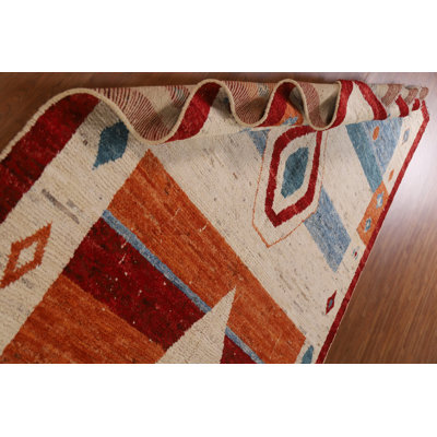 Tapis oriental géométrique marocain fait à la main 7 x 10