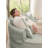 Upholstered Round Accent Barrel Chair with Ottoman-802254995
