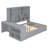 Full Size Wooden Daybed With Three Drawers ,Desk ,Shelves and Lights,  Gray-1372610645