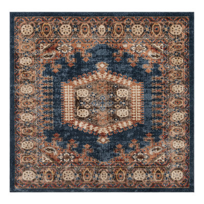 Vern Dark Blue/Brown Area Rug
