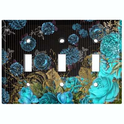 Plaque murale en métal 3 lumières
