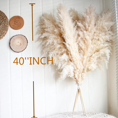 10 Pcs 40" Tall Pampas Grass for Floor Vases, Living Room Floor, Floor Plants, Plumas Para, and Grass Wall Decor