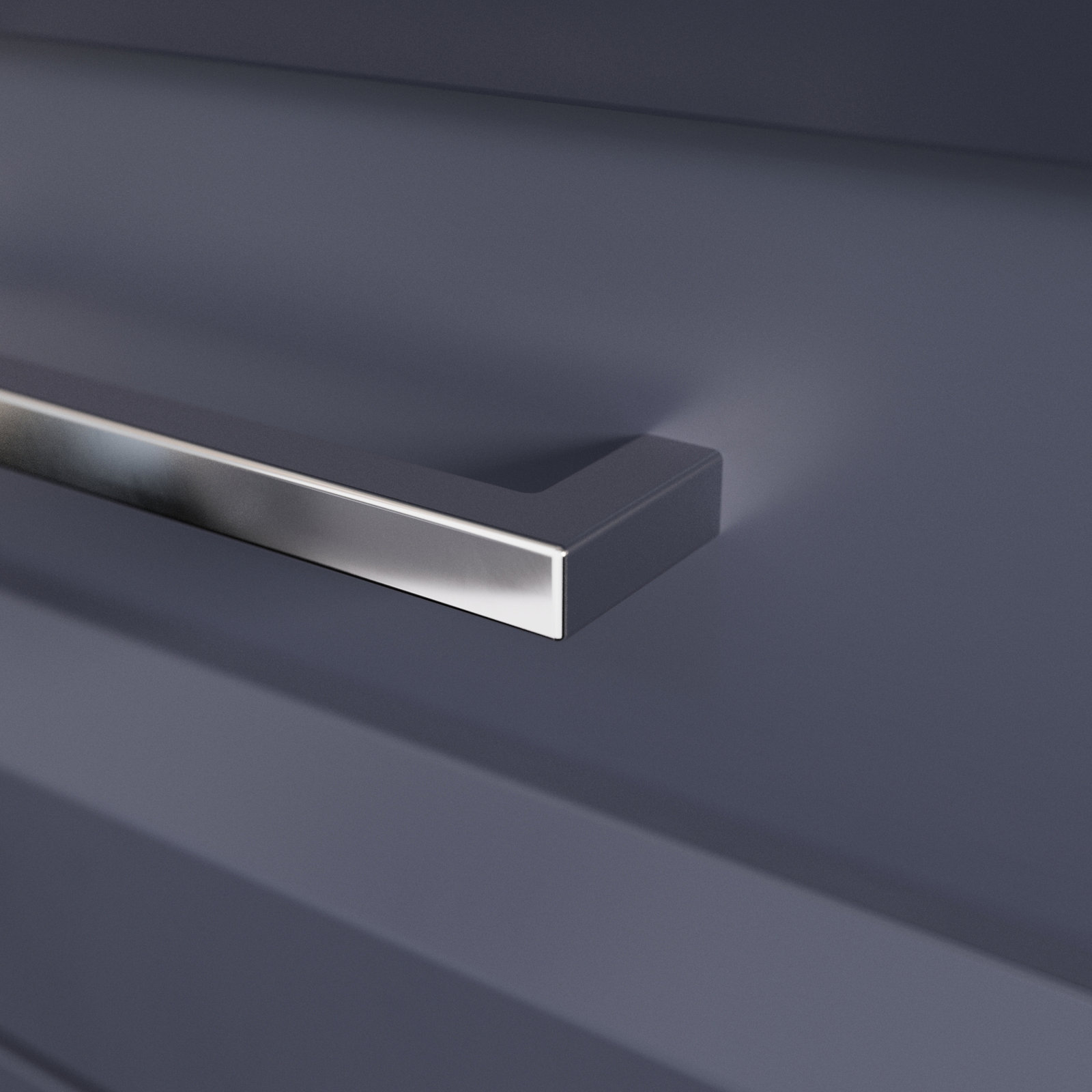 Skylight Cabinet Handle Pull, 5-1/16", Chrome, 1
