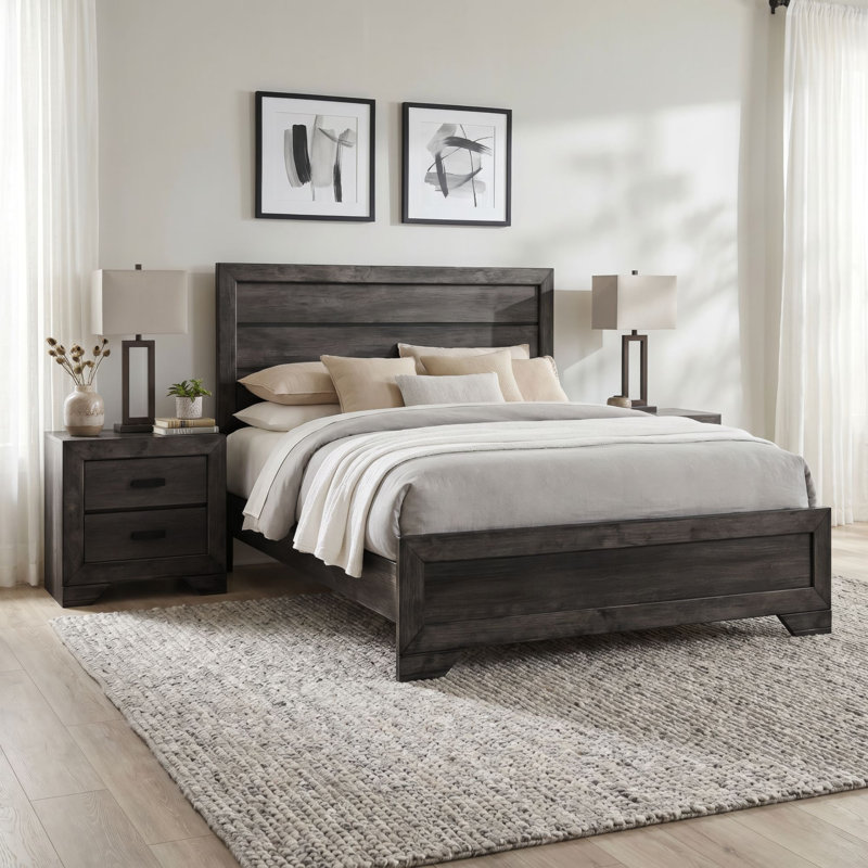 Burmeister King 3PC Bedroom Set, 3 Pcs: Bed, 2 Nightstands, King