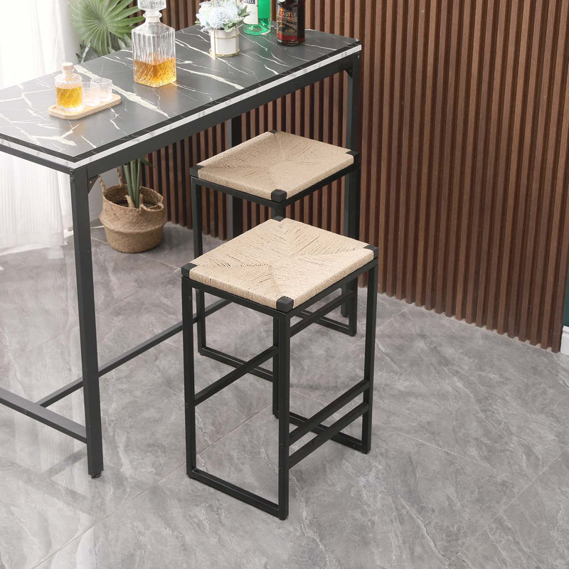Chaise d'appoint en cuir martelé sans dossier, Naturel