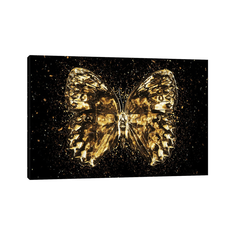 Golden - Butterfly II by Philippe Hugonnard - Wrapped Canvas Print, 66.04 cm H x 45.72 cm W