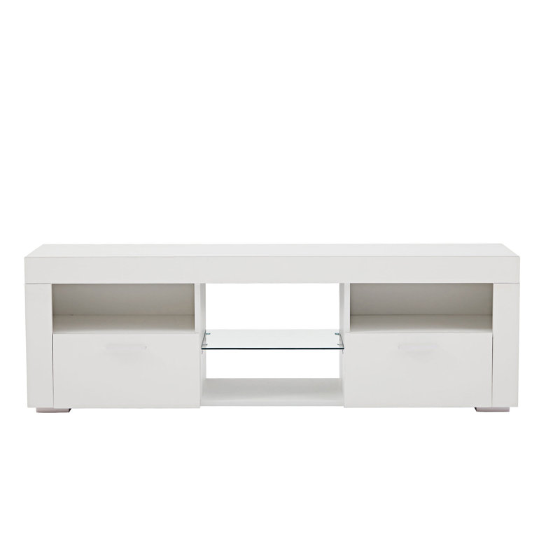 Crédence de rangement l 51,20 po Kenzly, Duplicata blanc