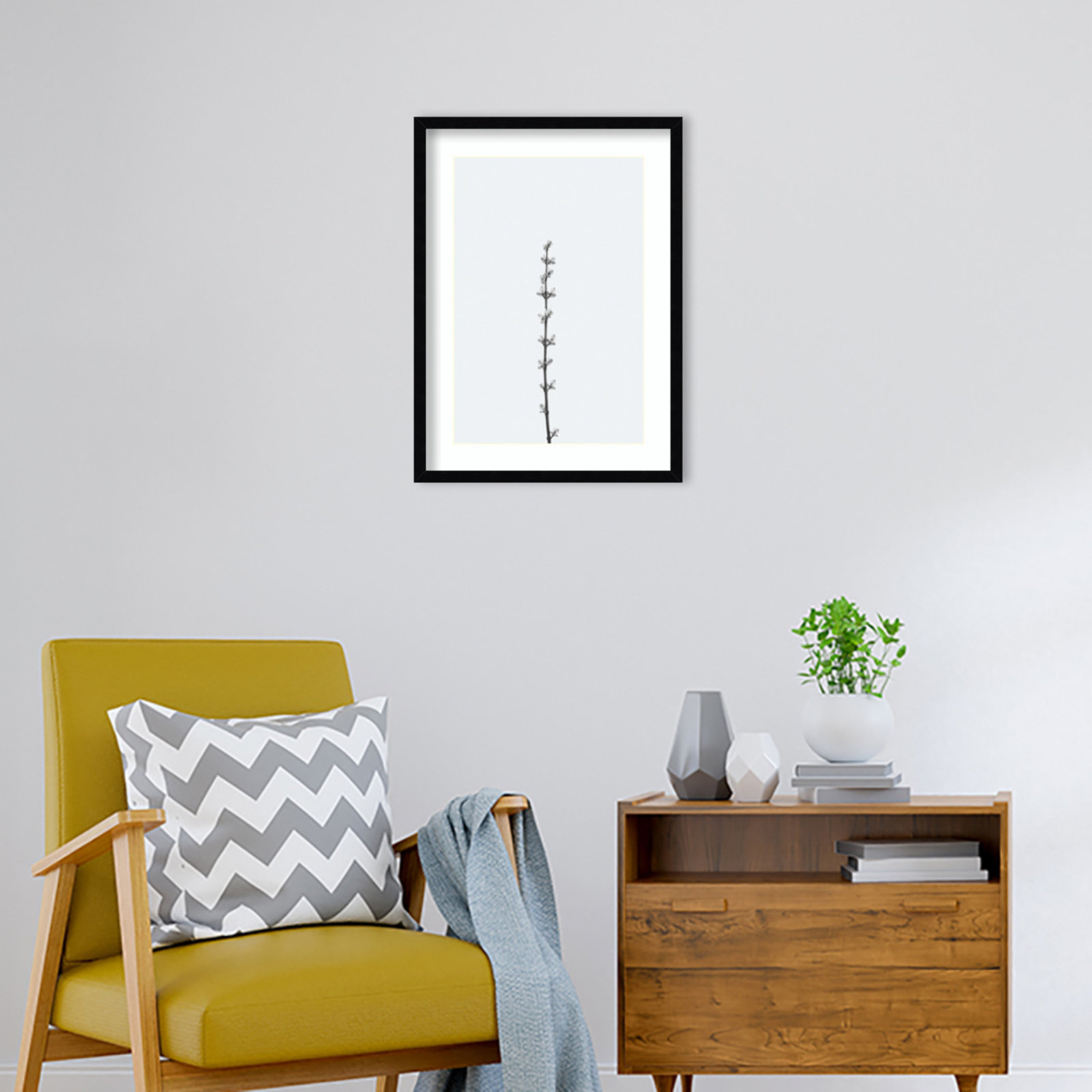 Retro Tennessee Botanical No 1 Photo Print, Black, 25" H x 19" W x 1" D