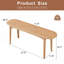 Bancs minimalistes en bois massif avec un design incurvé pour le hall d'entrée et le salon-1963002108