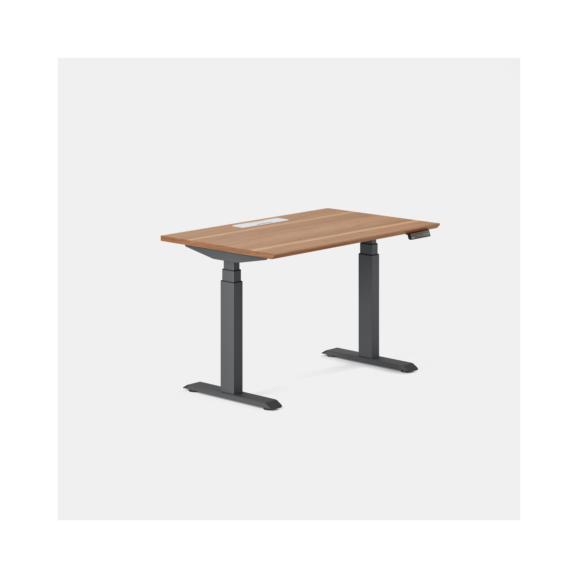Standing Desk, Charcoal, 52" H x 48" W x 30" D, Walnut