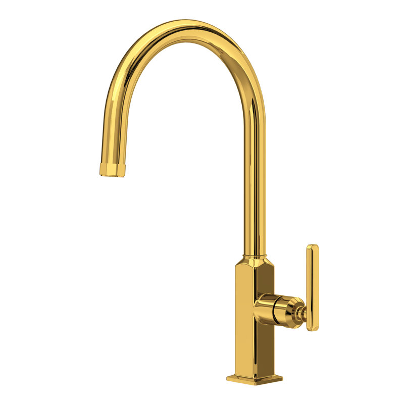 Apothecary Bar/Food Prep Kitchen Faucet, Unlacquered Brass