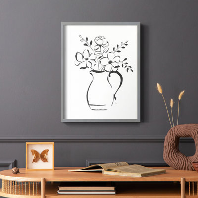 Reproduction d'art encadrée Squety Bouquet II - bois massif