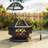 28" Outdoor Fire Pit Grill, Portable Wood Burning Firepit for Outside with Cooking Grate, Fire Poker, Spark Screen Lid, Steel Hexagon Fireplace for Patio Bonfire Backyard BBQ Camping Picnic