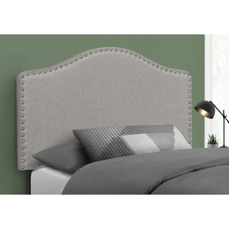 Camira Upholstered Headboard, Gray, Full