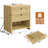 Vena 23" Boho Night Stand Set of 2 with Charging Station, Rattan Drawers and Open Shelf-520765081