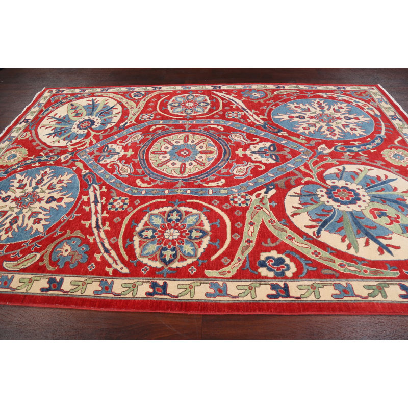 Tapis de style oriental 100% Kazak noué à la main 7 x 10