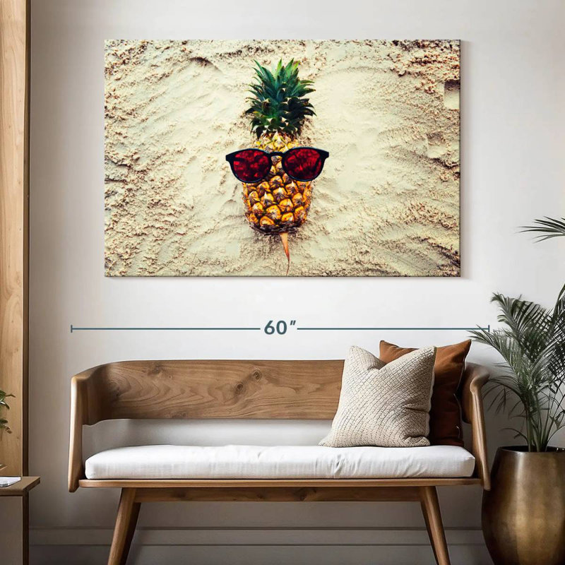 Yarlin Cool Sandy Pineapple, 34" H x 51" W