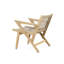 2 fauteuils club d'extérieur - Support en bois brun résistant à l'usure - Paquet de 2