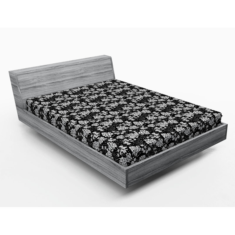 Microfiber Floral Fitted Sheet, Full Fitted Sheet