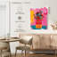 Fleurs sur pot de soupe sur toile-1086166790