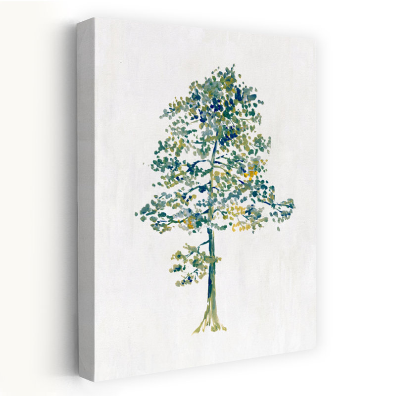 Solitaire arbre I, paysage contemporain abstrait, art mural, H 36 po x l 24 po