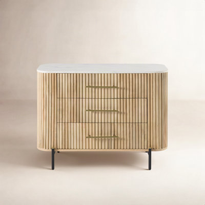 Carmela 36" Marble and Mango Dresser