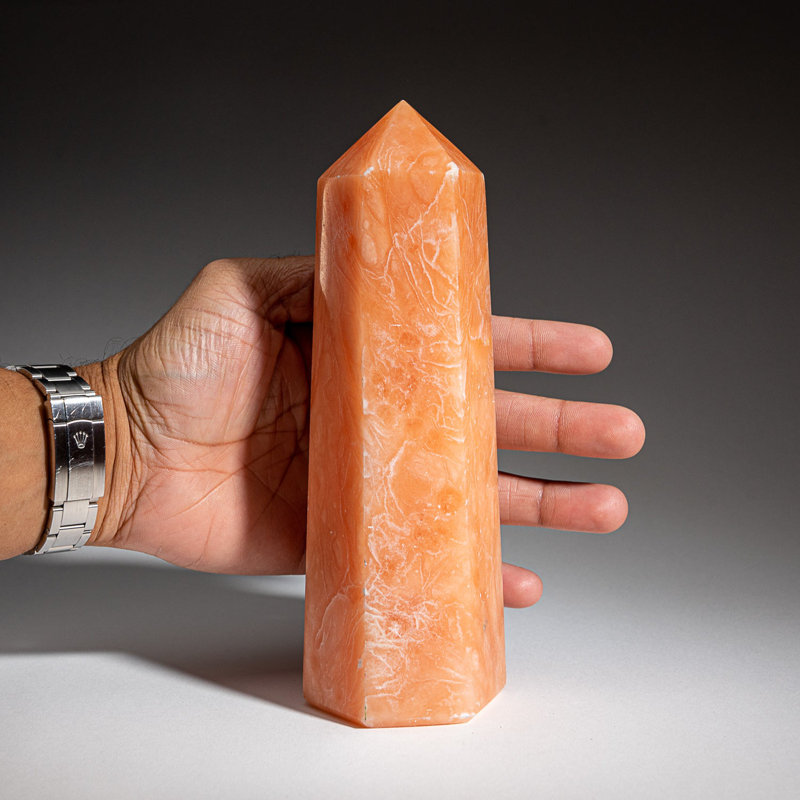 Genuine Polished Selenite Point from Morocco, Natural