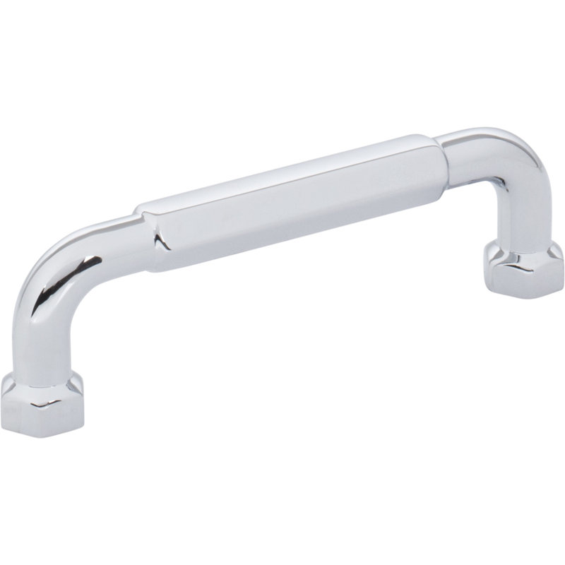 Dustin Bar Pull, Polished Chrome, 3 3/4" Center To Center