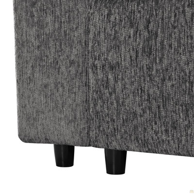 Ensemble de chaises d'appoint 3 pièces, 2 fauteuils rembourrés en chenille avec repose-pieds mobile, ensemble de chaises longues avec cadre en bois massif, comprend 2 coussins décoratifs, ensemble de mobilier de salon moderne
